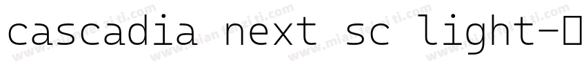 cascadia next sc light字体转换